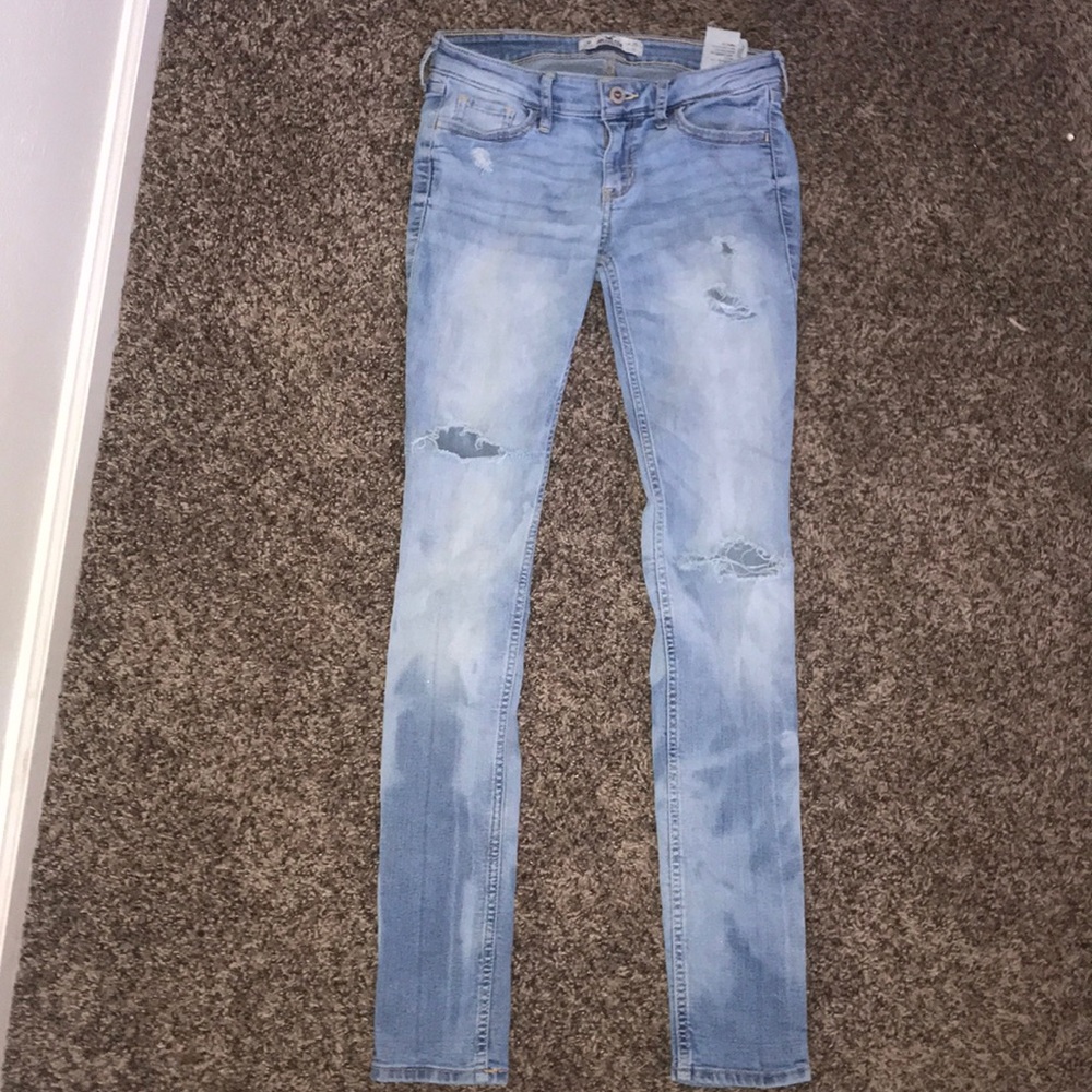 Hollister Light Blue Ripped Jeans